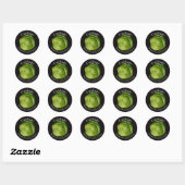 Zelfgemaakte Ingemaakte Kool Voedsel Etiket Zwart (Vel)