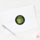 Zelfgemaakte Ingemaakte Kool Voedsel Etiket Zwart (Envelop)
