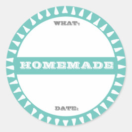 zelfgemaakte inmaakpot schrijf op pastel cute ronde sticker