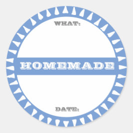 zelfgemaakte inmaakpot schrijf op pastel leuk ronde sticker