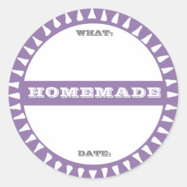 zelfgemaakte inmaakpot schrijf op pastel leuk ronde sticker