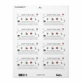 Zelfgemaakte insectenspray | Monogramlabel Etiket (Full Sheet)