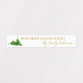 Zelfgemaakte Jalapeno Gelei Dun Label (Design 1)