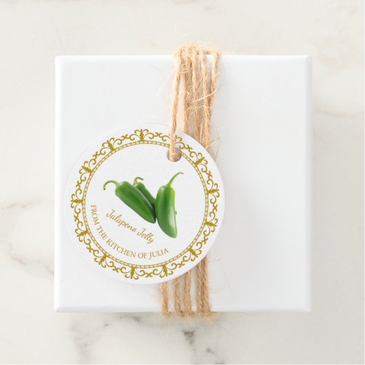  zelfgemaakte Jalapeno Jelly Hang Label (In situ)