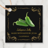  Zelfgemaakte Jalapeno Jelly Square Hang Label (Voorkant)