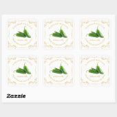  zelfgemaakte Jalapeno Jelly Square Label (Vel)