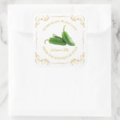  zelfgemaakte Jalapeno Jelly Square Label (Tas)