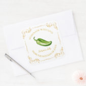zelfgemaakte Jalapeno Jelly Square Label (Envelop)
