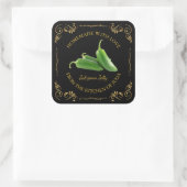 zelfgemaakte Jalapeno Jelly Square Label (Tas)