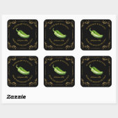 zelfgemaakte Jalapeno Jelly Square Label (Vel)