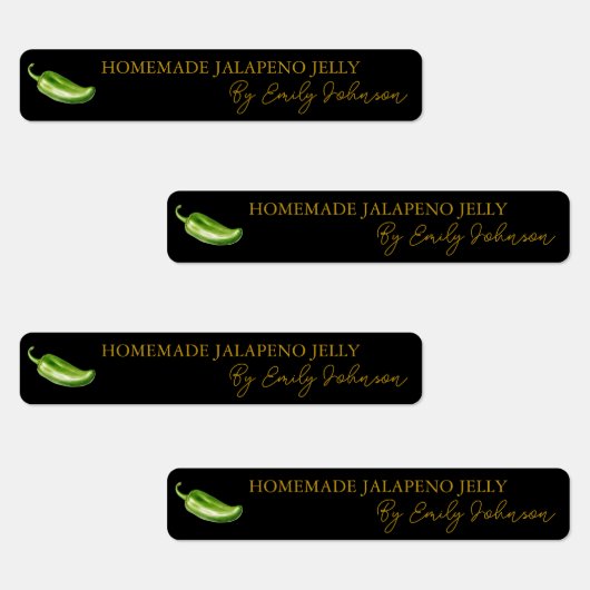 Zelfgemaakte Jalapeno Jelly Thin Label (Groep)