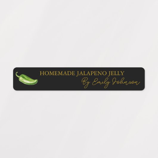 Zelfgemaakte Jalapeno Jelly Thin Label (Design 2)