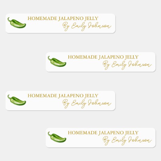 Zelfgemaakte Jalapeno Jelly Thin Label (Groep)