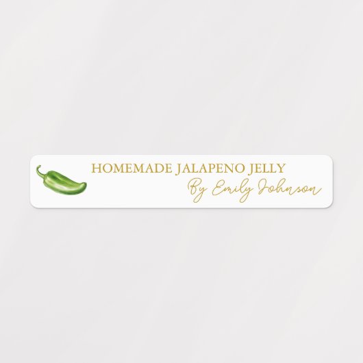 Zelfgemaakte Jalapeno Jelly Thin Label (Design 2)