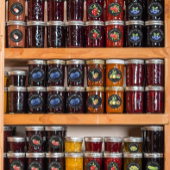 Zelfgemaakte jam business bosbessensiroop etiket