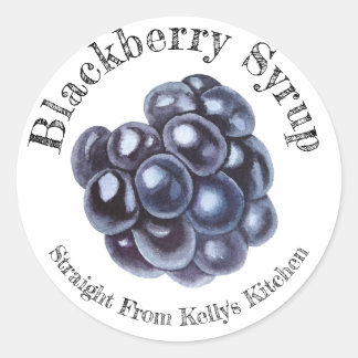 Zelfgemaakte jam business Braambessensiroop etiket