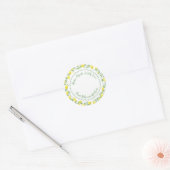 Zelfgemaakte Jam Inmaaklabel | Citroenpatroon Ronde Sticker (Envelop)