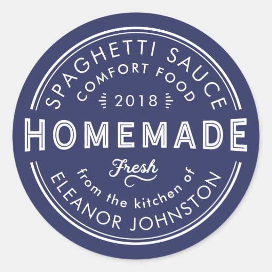 Zelfgemaakte Jam / Jelly / Sauzen Keuken Label (Voorkant)