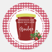 Zelfgemaakte Jam Label Sticker Bewerkbaar (Voorkant)