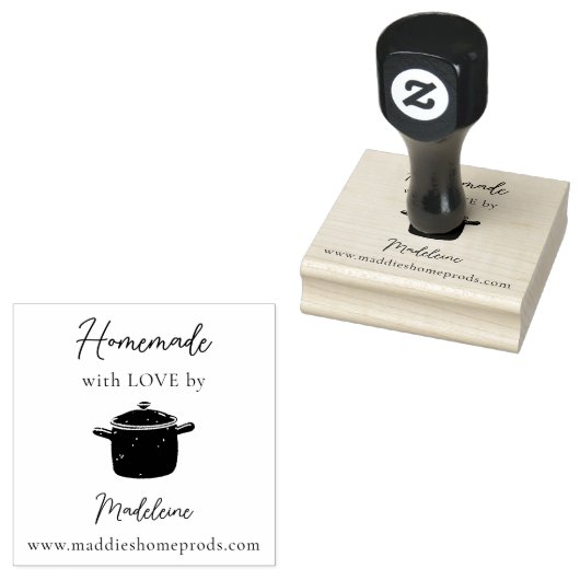 Zelfgemaakte Jam Preserve Baker Artisan Crafter Ma Rubberstempel (Gestempeld)