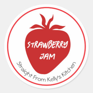 Zelfgemaakte Jam van Aardbeien Moderne Label