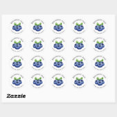 Zelfgemaakte Jam van Blauwe Bosbessen Etiket voor (Vel)