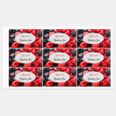 Zelfgemaakte jam vers fruit foto met tekst labels (Vel)