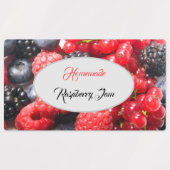 Zelfgemaakte jam vers fruit foto met tekst labels (Design 1)