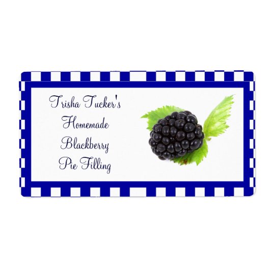 Zelfgemaakte Jelly/Jam Label (Voorkant)