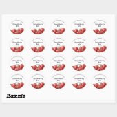 Zelfgemaakte Jelly Strawberry Jam Jar Deksellabel Ronde Sticker (Vel)