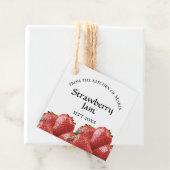 Zelfgemaakte Jelly Strawberry Jam Jar Label met to (In situ)