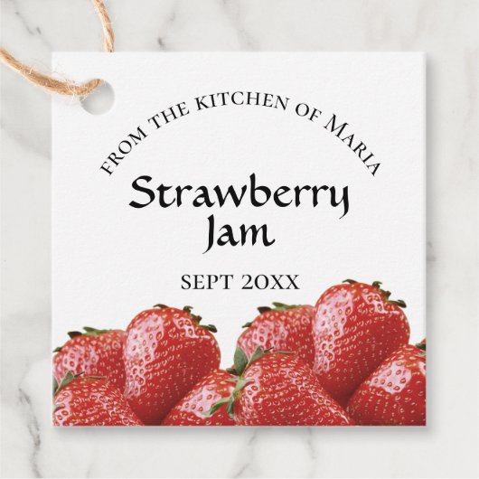 Zelfgemaakte Jelly Strawberry Jam Jar Label met to (Voorkant)