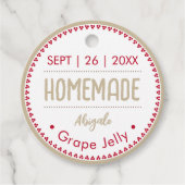 Zelfgemaakte Jelly Whimsical Kerstcadeau Bedankjes Labels (Voorkant)