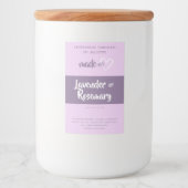 Zelfgemaakte kaarsen Productverpakking Lila lavend Voedselcontainer Etiket (Voorkant)