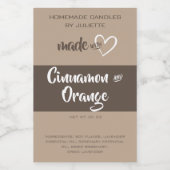 Zelfgemaakte kaarsen Productverpakking Natuurlijk  Voedselcontainer Etiket (Enkel label)