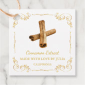  Zelfgemaakte Kaneel Extract Square Hang Label (Voorkant)