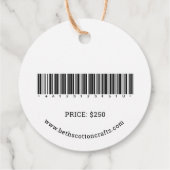 Zelfgemaakte katoenen macrame luifel product barco bedankjes labels (Achterkant)