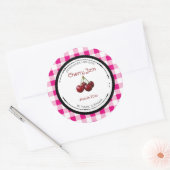 Zelfgemaakte Kersenjam Label Sticker (Envelop)