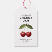 Zelfgemaakte kersenjam labels  stijl cadeaulabel (Voorkant)