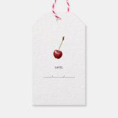 Zelfgemaakte kersenjam labels vintage stijl cadeaulabel (Achterkant)