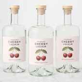 Zelfgemaakte kersenlikeur etiketten  stijl (Flessen)