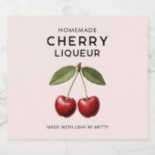 Zelfgemaakte kersenlikeur etiketten  stijl (Enkel label)