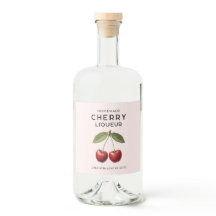 Zelfgemaakte kersenlikeur etiketten stijl