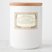 Zelfgemaakte Kerst Bakken Mix Gingham Pine Kegels Voedselcontainer Etiket (Voorkant)