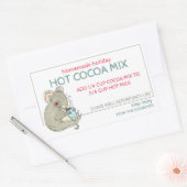 Zelfgemaakte Kerst Hot Cocoa Potlabel Rechthoekige Sticker (Envelop)