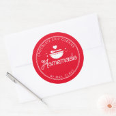 Zelfgemaakte Kerst Lekkernij Ronde Sticker (Envelop)