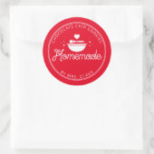 Zelfgemaakte Kerst Lekkernij Ronde Sticker (Tas)