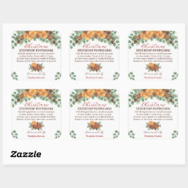 Zelfgemaakte Kerst Simmerend Potpourri Recept Vierkante Sticker