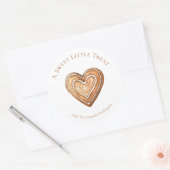Zelfgemaakte Kerstbakkerij Cadeau Ronde Sticker (Envelop)