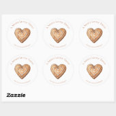 Zelfgemaakte Kerstbakkerij Cadeau Ronde Sticker (Vel)